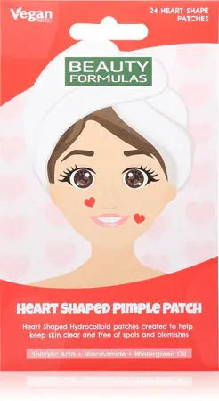 Beauty Formulas Hydrocolloid Heart-Shaped Blemish Patches 24 pcs BEAUTY FORMULAS