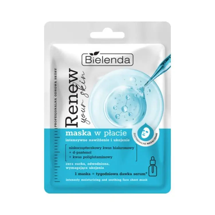 BIELENDA Renew Your Skin Sheet Mask – intensive hydration & soothing 17 g Bielenda