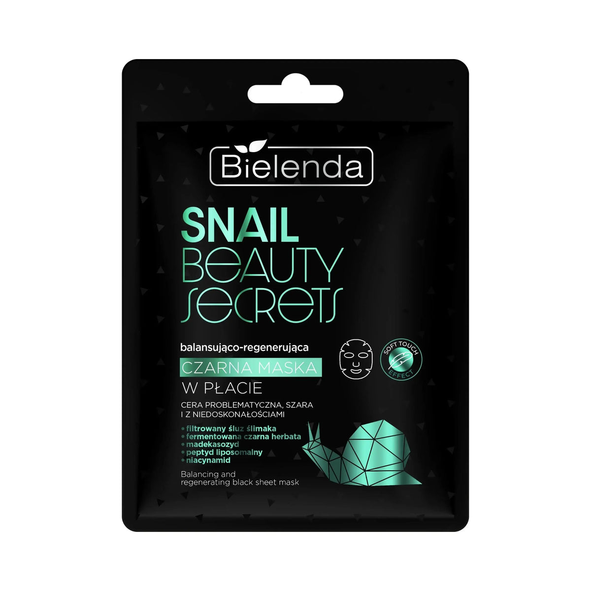 BIELENDA Snail BS Black Sheet Mask – Balancing & Regenerating Bielenda