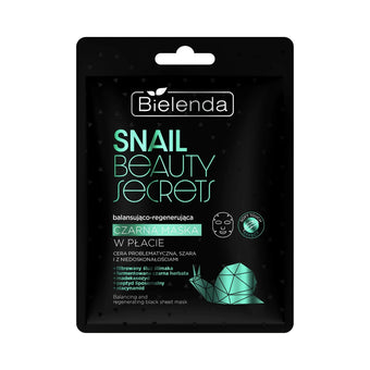 compare product BIELENDA Snail BS Juoda lakštinė kaukė – Balansuojanti ir regeneruojanti