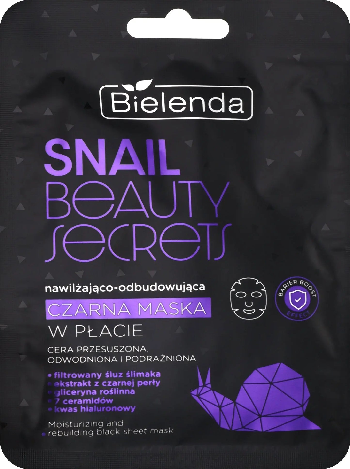 BIELENDA Snail BS Black Sheet Mask – Hydrating  & Repairing Bielenda