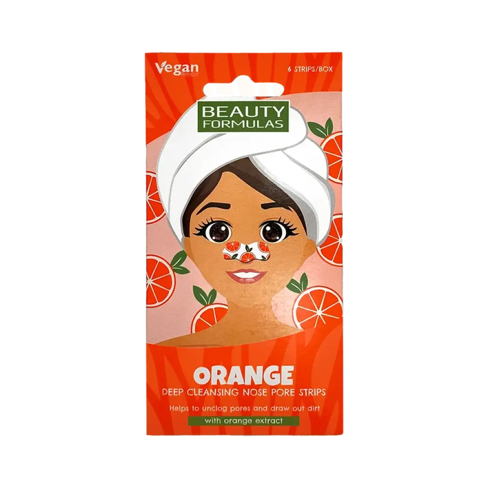 Beauty Formulas Nose Pore Strips Orange – 6 pcs BEAUTY FORMULAS
