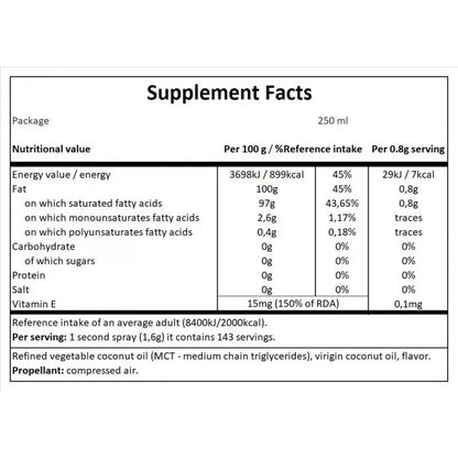 COOKING SPRAY 250 ML - EXTRA VIRGIN OLIVE OIL CHEAT MEAL