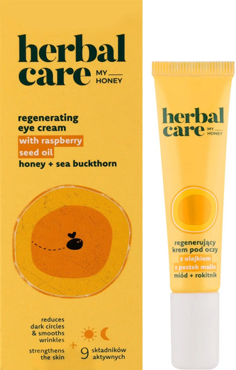 compare product HERBAL CARE My Honey taastav silmakreem vaarikaseemneõli + mee ja astelpajuga (päev & öö) 15 ml