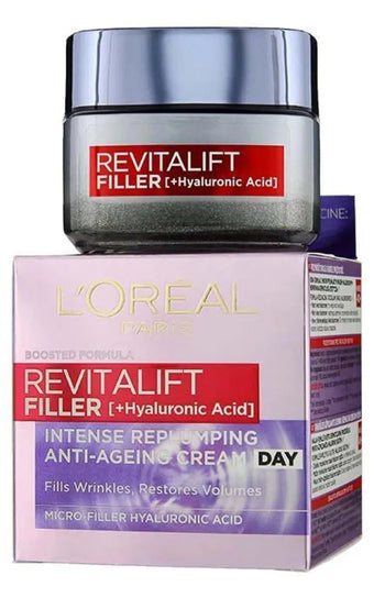 compare product LOREAL Revitalift Filler [HA] интенсивно заполняющий антивозрастной дневной крем 50 ml