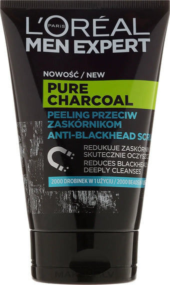 compare product L’Oréal Men Expert Pure Charcoal inkštirus mažinantis šveitiklis 100 ml
