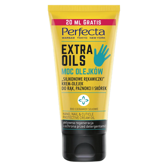compare product PERFECTA Extra Oils Cream-Oil for Hands, Nails and Cuticles - Silicone Gloves - 80 ml