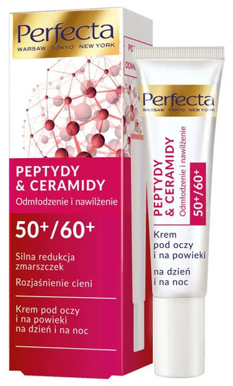 compare product PERFECTA Peptides & Ceramides 50+/60+ paakių kremas – intensyvus raukšlių mažinimas ir šviesinimas 15 ml