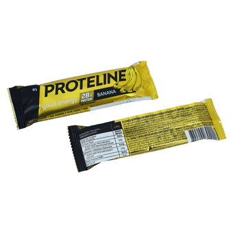 compare product PROTELINE - Bananų skonio baltyminis batonėlis su konditeriniu glaistu (40g)