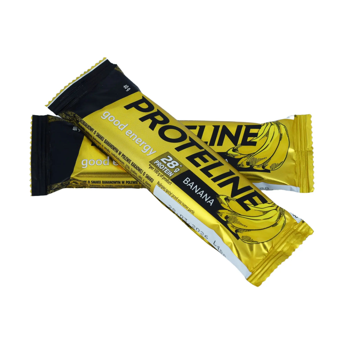 PROTELINE - Banana flavored protein bar with confectionery glaze (40g) PROTELINE