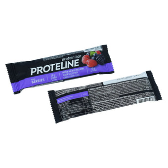 compare product PROTELINE - Протеиновый батончик со вкусом лесных ягод, глазированный кондитерской глазурью (40 г)