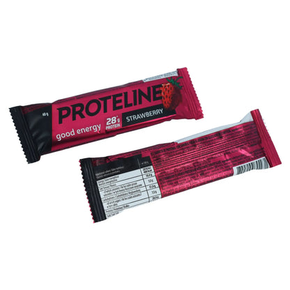 PROTELINE - Strawberry flavored protein bar with confectionery glaze (40g) PROTELINE