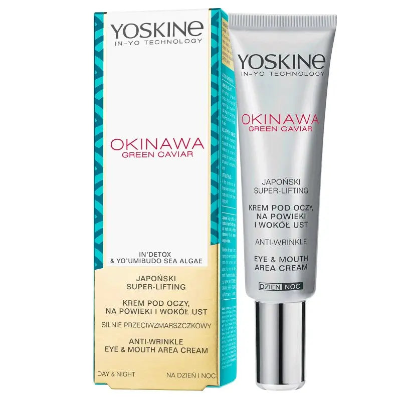 YOSKINE Okinawa Green Caviar Eye, Eyelid & Lip Contour Cream – Smoothing & Regeneration 15 ml YOSKINE